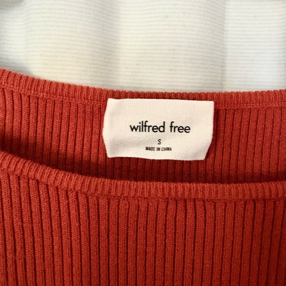 Aritzia Wilfred Free Cutout Knit Longsleeve Mini Dress size S - Picture 5 of 7